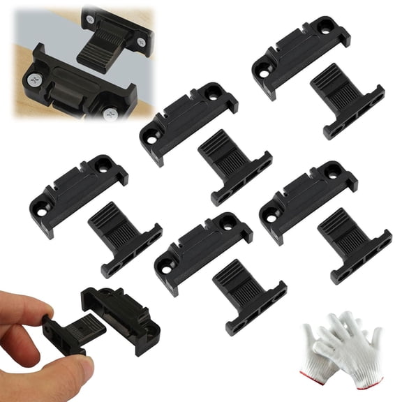 Adjustable Snap-in Panel Fastener, 2-in-1 Quick Release Column Connector, Hidden Joint Clip for Cabinet Wardrobe(5Pcs)