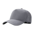 thumbnail image 1 of Adjustable Snapback Baseball Cap with Vented Laser Cut Mesh Panels, Quick Dry Water-Resistant Performance Hat for Running and Workout, Breathable Summer Cooling Golf Cap for Outdoor Sports,Dark Gray, 1 of 8