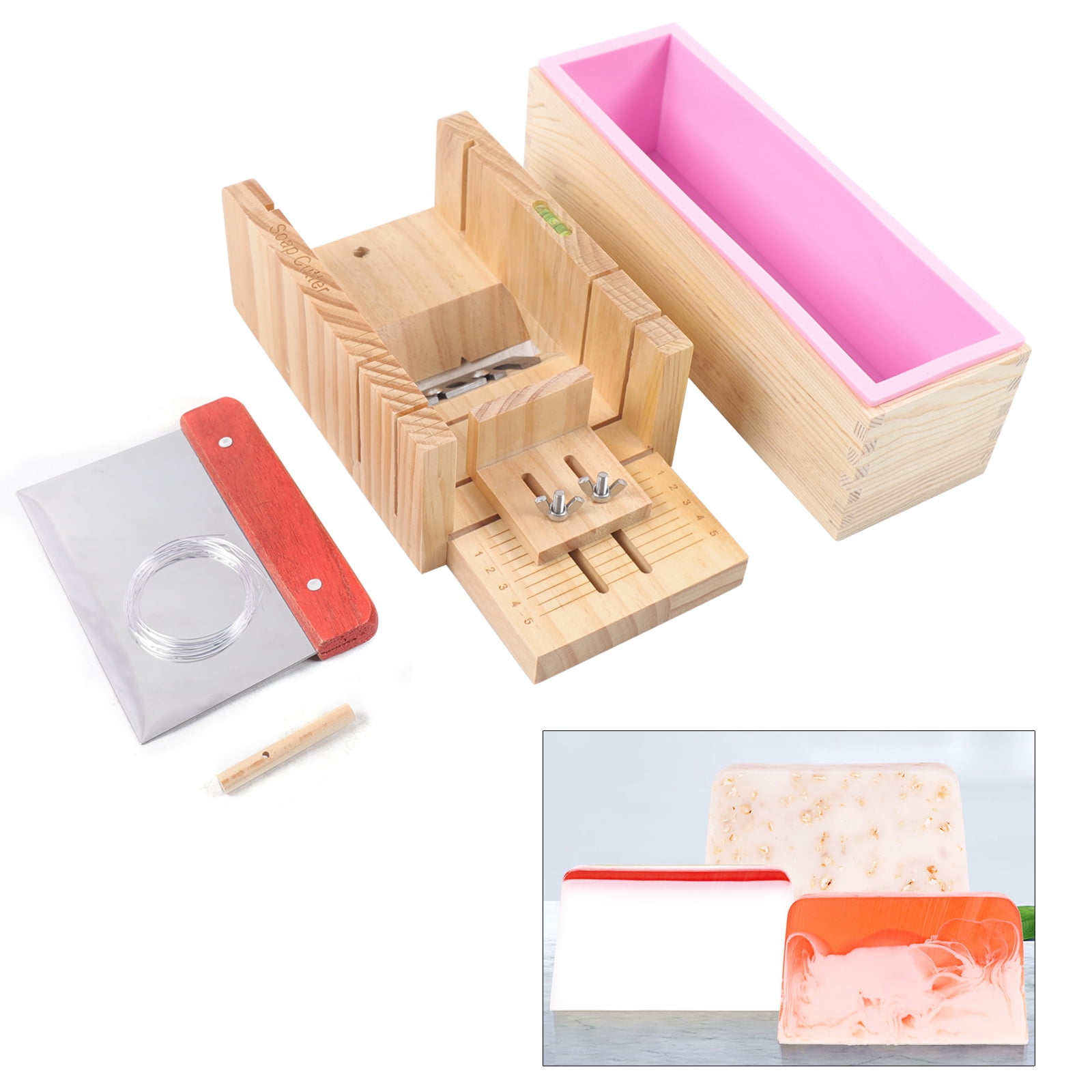 Adjustable Soap Making Supplies for Cutting Soap and Candles, Smooth Surface for Easy Cleaning, Clear Scale for Accurate Soap Thickness and Size