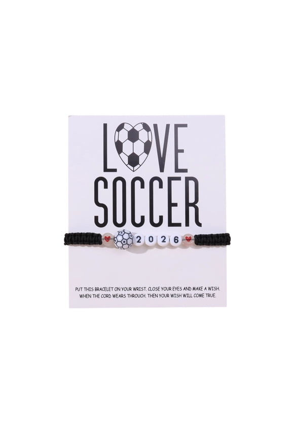 Adjustable Soccer Bracelet for Men and Women, Commemorative Sports Fan Accessory with Customizable Length, Durable Memory Bracelet for Football Enthusiasts