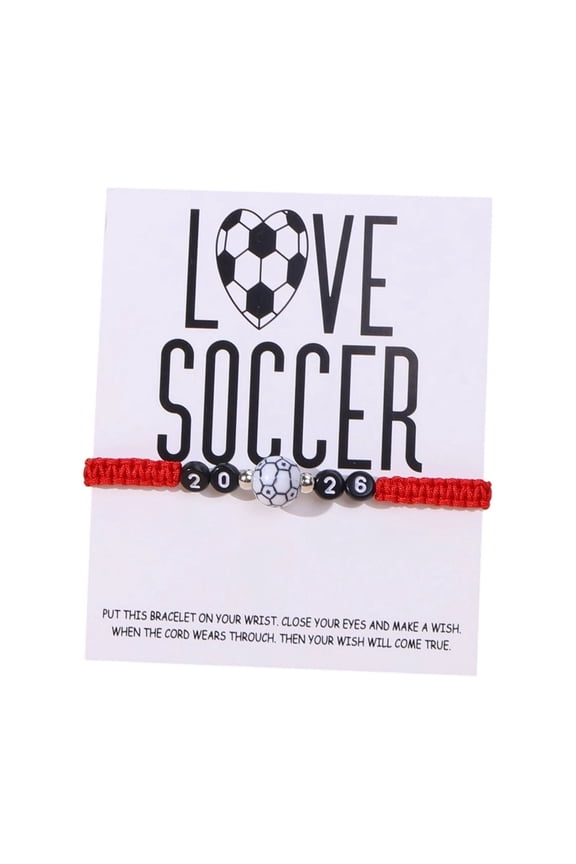 Adjustable Soccer Bracelet for Men/Women - Versatile Weaving Commemorative Hand Rope Gift for Any Occasion