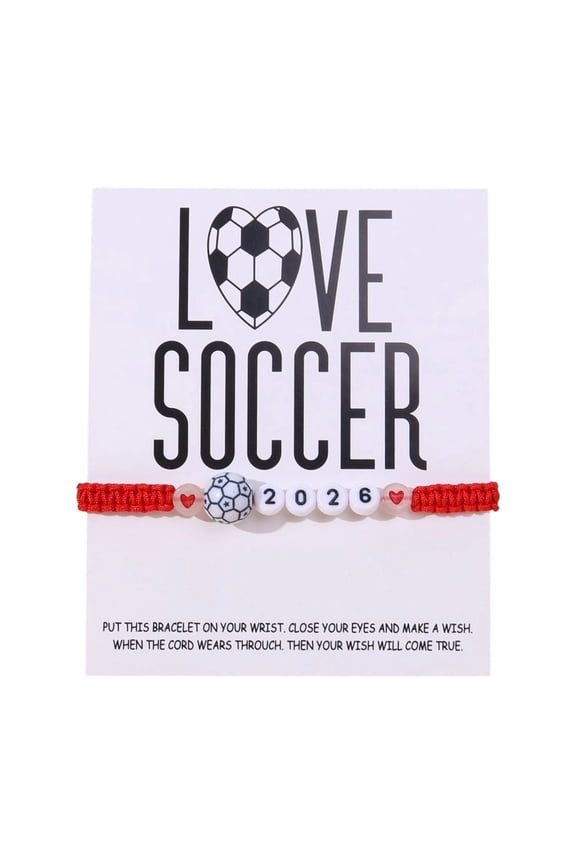Adjustable Soccer Bracelet for Men/Women - Versatile Weaving Commemorative Hand Rope Gift for Any Occasion