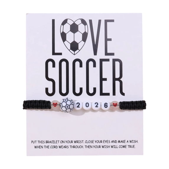Adjustable Soccer Bracelet for Men/Women - Versatile Weaving Commemorative Hand Rope Gift for Any Occasion