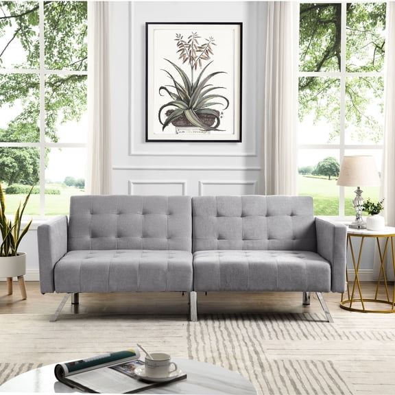 Adjustable Sofa Bed with Linen | Provide Comfortable Seating and Reclining Experience | Enhance Your Apartment's Decoration