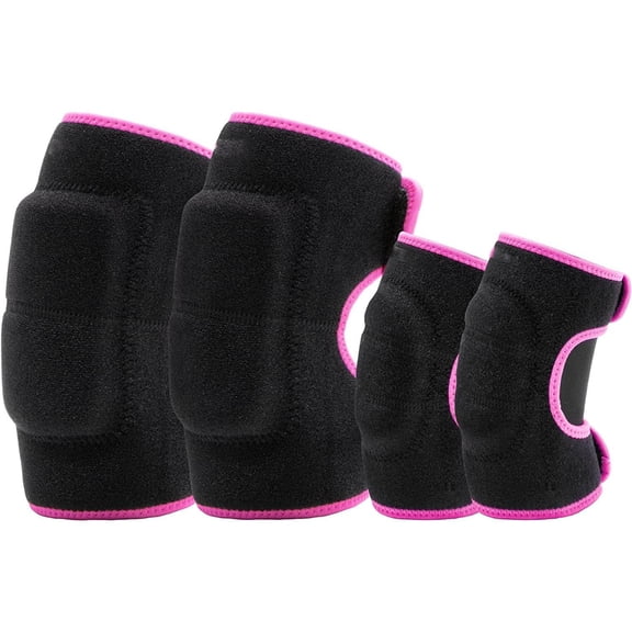 Adjustable Soft Elbow and Knee Pads for Protective Use in Bicycle, Roller Skating, Basketball, Football, Volleyball, Dancing, Kneeling