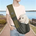 thumbnail image 1 of Adjustable Soft Pet Papoose Bag Reversible Design for Small Dogs Cats Carrier for Daily Outdoor Use An Excellent Surprise Gift for Active Pet Parents on The Move,Green#1 One Size, 1 of 4