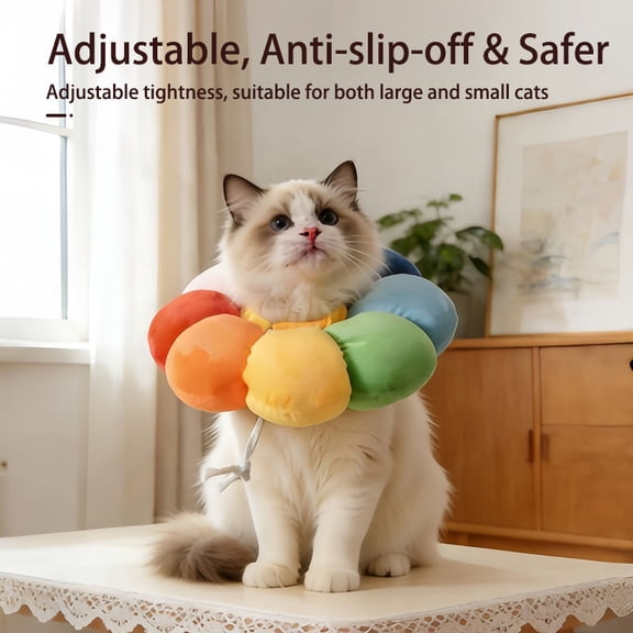 Adjustable Soft Pet Recovery Cone for Dogs & Cats, Anti-Lick Elizabethan Collar for Post-Surgery Care, Protective E-Collar with Comfortable Fit
