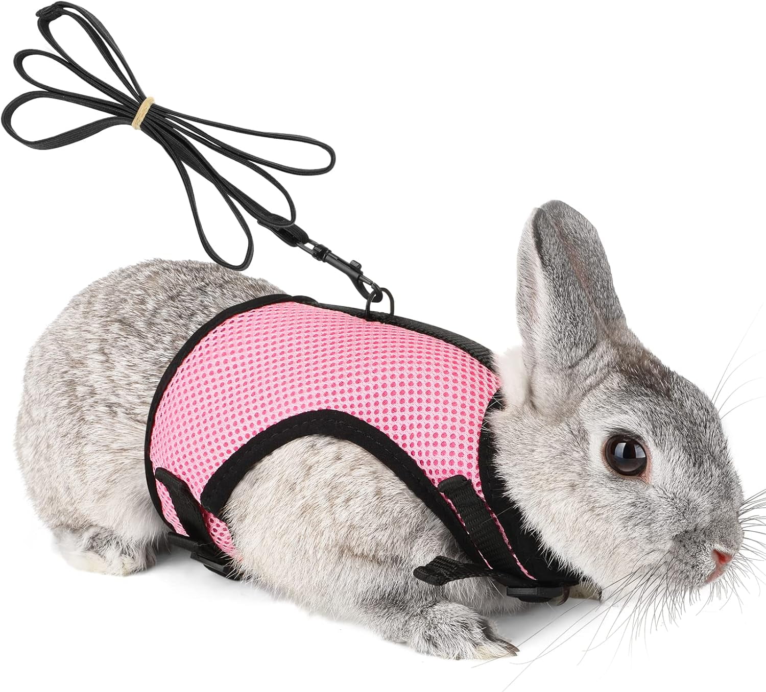 Adjustable Soft Rabbit Harness with Elastic Leash L