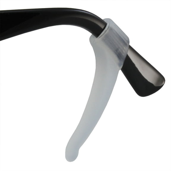 Adjustable Soft Rubber Earlocks Non Slip Holders for Sports Glasses White