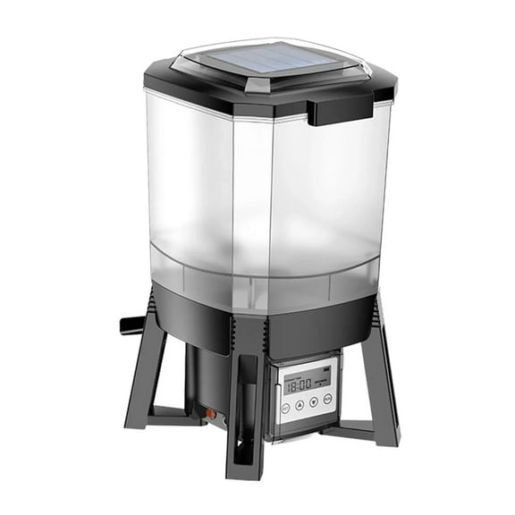 Adjustable Solar Automatic Aquarium Feeder Timer Fish Pond Digital Food Dispenser Koi Pond Intelligent Timing Feeding ,Easy to Install