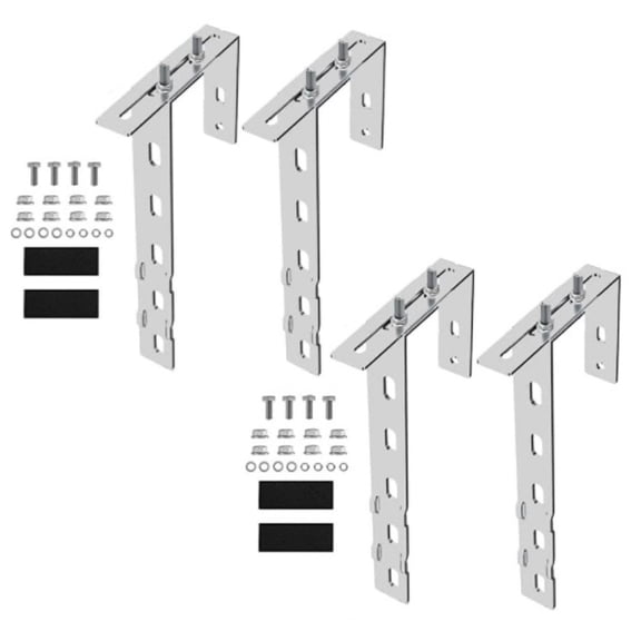 Adjustable Solar Panel Mounting Brackets,Set of 2 or 4 Stainless Steel Hooks for Residential & Commercial Installation