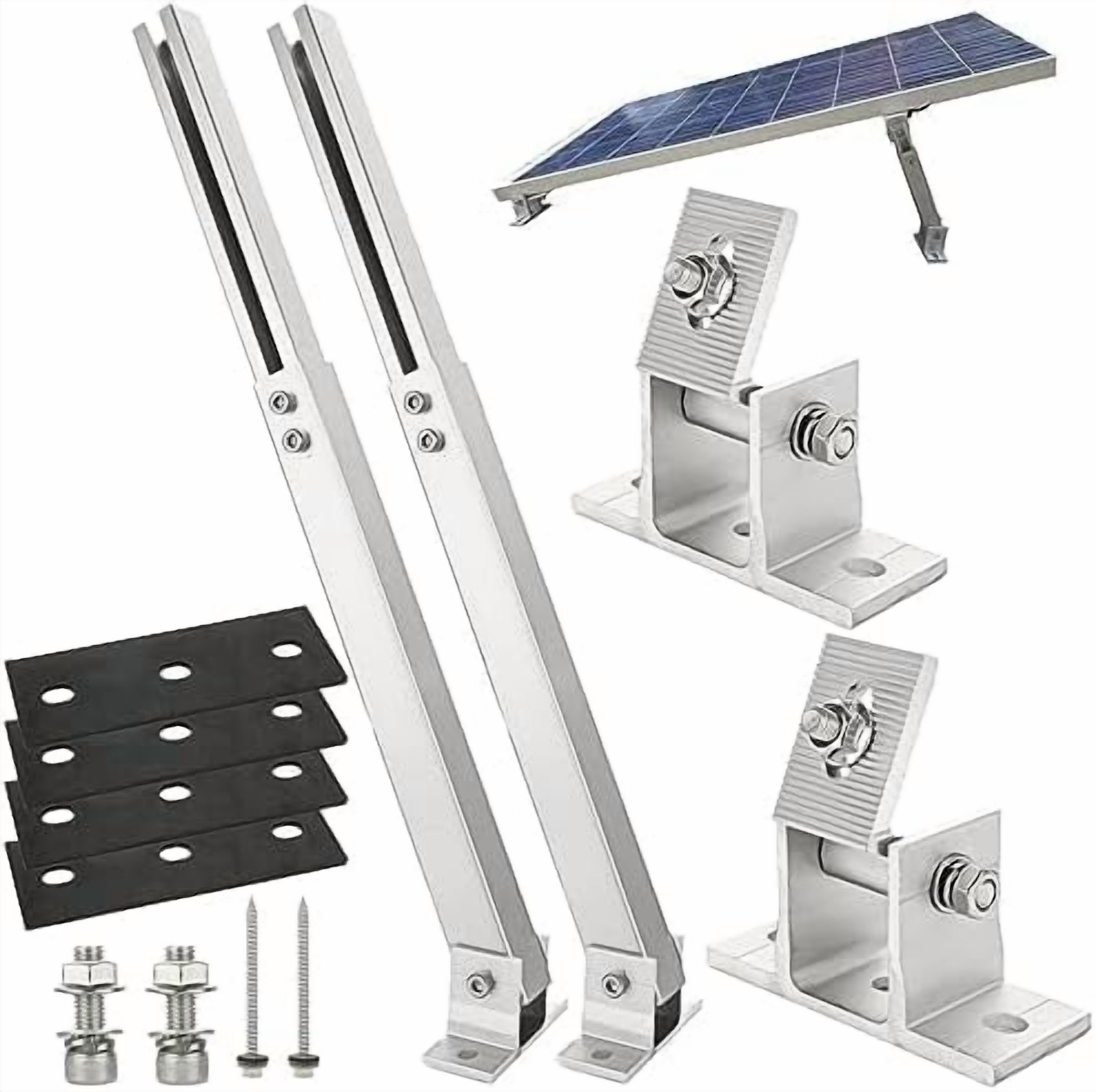 2X Solar Panel Stand Solar Panel Mounting Brackets Tilt Mount Surface Adjustable