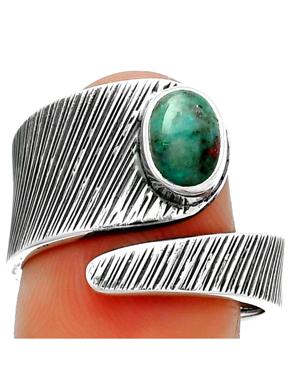 Adjustable - Sonora Sunrise - Cuprite Blood 925 Silver Ring s.8.5 Jewelry R-1374 SDR188761