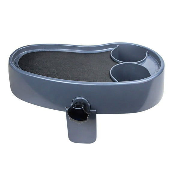 Adjustable Spa Tray Table with 2 Cup Holders, Non-Slip Bathtub Caddy for & Pool Edge, Thickened ABS Plastic for Surface for Drinks Snacks Phone, Fits 2.2-4.8 Inch Thickness, gray