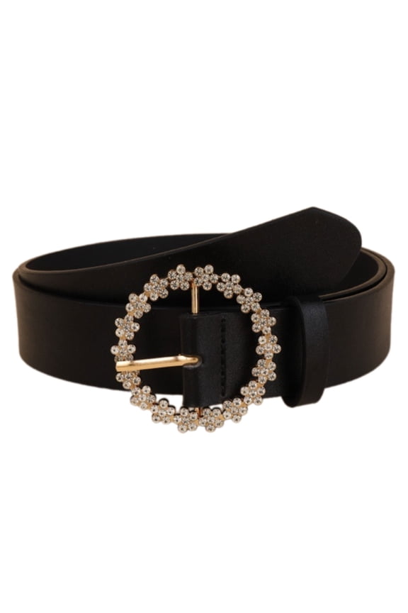 Adjustable Sparkle Waist Strap For Dresses, Rhinestone Decorated PU Leather Belt With Flexible Sizing, 6 Color Choices