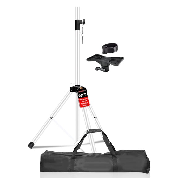 Adjustable Speaker Stand Tripod, 40"-72" Height w/ 35mm Pole & 132LB Capacity