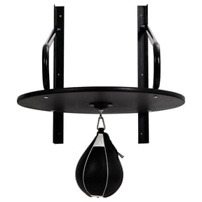 Adjustable Speed Bag Platform Wall Mount, Heavy Duty 24" Solid Wood Boxing Speedbag Mount with 360 Swivel, Punching Bag Bracket for Home Gym Boxing MMA Training