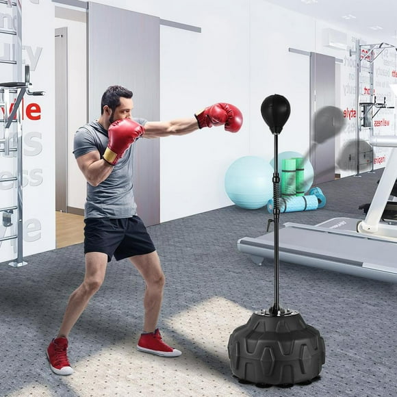 Adjustable Speed Bag and Stand Set - Boxing Speed Trainer for Kickboxing, Reflex Bag, and Fitness Training