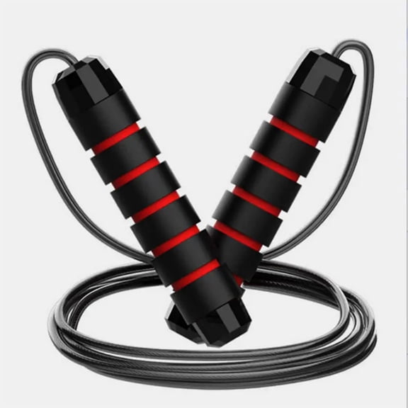 Adjustable Speed Jump Rope Steel Wire Cable Fitness Training Skipping Rope with Comfortable Handles for Home Gym Exercise