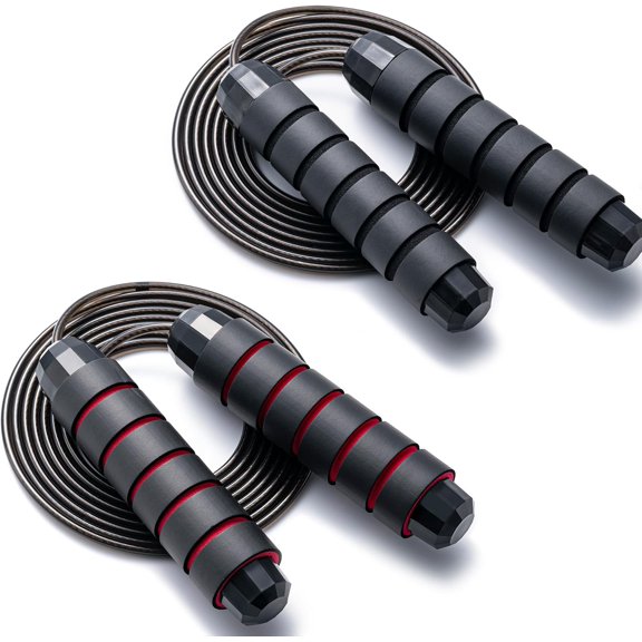 Adjustable Speed Jump Rope, Tangle Free Skipping Rope with Ball Bearings for Women Men and Kids, Fitness Workout for Home School and Gym