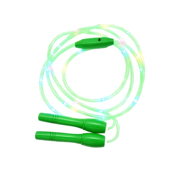 Adjustable Speed Jump Rope with Led Lights and 3-Speed Settings, 1-Pack, Green, for Student Outdoor Play, Speed Rope Jump Rope