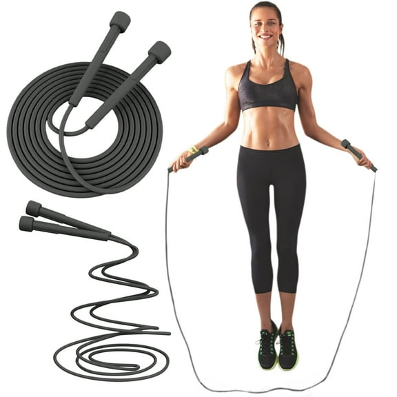 Adjustable Speed Jump Ropes for Fitness Training PVC Lightweight Rope with Non-slip Handles for Kids and Adults for Cardio Workouts