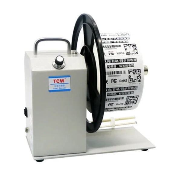 Adjustable Speed Two-way Automatic Synchronous Label Rewinding Machine Barcode Label Tape Rewinding Machin ,Widely Use