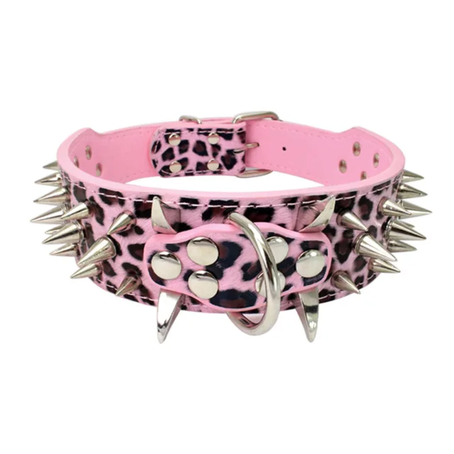 Adjustable Spiked and Studded Dog Cat Collar for Small to Medium Dogs ...