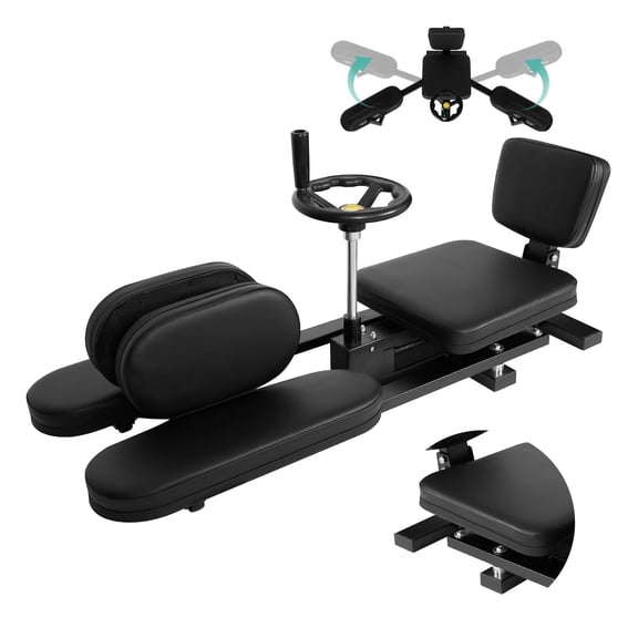 Adjustable Split Stretcher for Kids & Adults, 0-180 Degree Leg Flexibility Trainer with Padded Seat & Backrest, 440 LBS Steel Split Machine for Home Gym & Studio Use