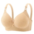 thumbnail image 1 of Adjustable Sports Bras for Women Womens Push up Wireless Bra Full Cover Padded Bralette Plus Size Adjustable Strap Comfortable Support T-Shirt Bras Beige L, 1 of 3