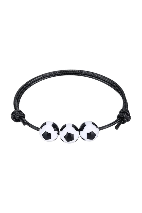 Adjustable Sports Fitness Wristband, Black Color, 22cm, Material, Secure Lock, Football Design, Unisex, Ideal for Running, Gym, Outdoor Activities, Game Days.