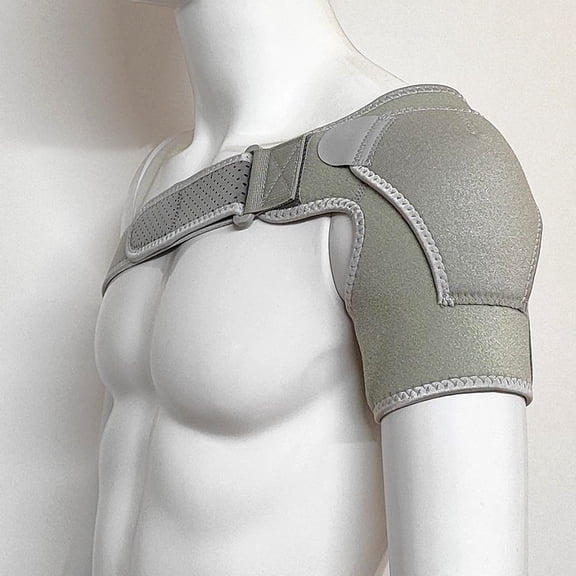 Adjustable Sports Shoulder Brace for Men and Women - Cold Compress Strain Relief Strap for Weightlifting and Basketball