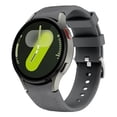 thumbnail image 1 of Adjustable Sports Watch Band for Samsung Galaxy Watch 4 44mm Replacement Silicone Watch Bands - Fashionable PU Leather Rubber Watch Straps - for Galaxy Watch 4 44mm, Darkgray, 1 of 6