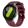thumbnail image 1 of Adjustable Sports Watch Band for Samsung Galaxy Watch 5 44mm Replacement Silicone Watch Bands - Fashionable PU Leather Rubber Watch Straps - Compatible for Galaxy Watch 5 44mm, Winered, 1 of 6