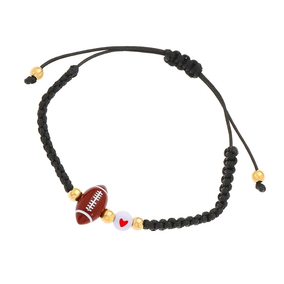 Adjustable Sports with Football Tennis Bead Designs Versatile Sports Themed Hand Chain for Men Women