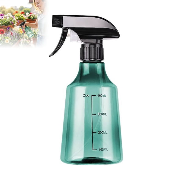 Adjustable Spray Nozzle 13.5oz Empty Spray Bottle & Multipurpose Liquid Sprayer, Indoor Outdoor Gardening Supplies, Pet Grooming Home Cleaning Hair Mist Sprayer(Green)