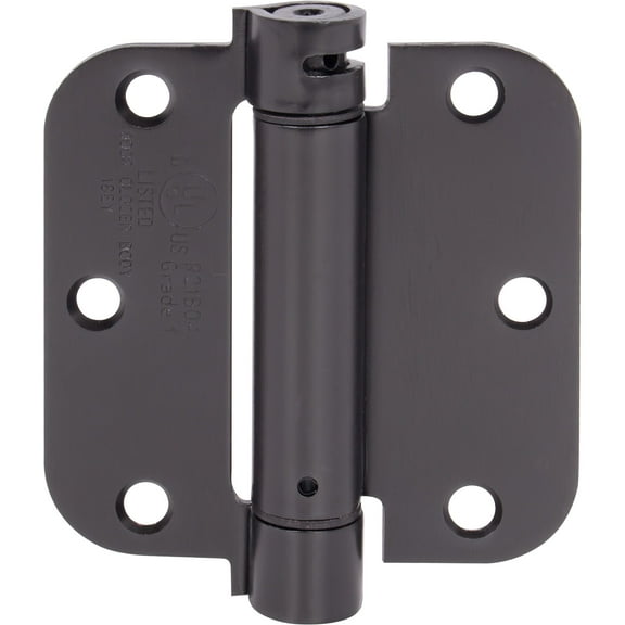 Adjustable Spring Hinge, 3-1/2 Inches, 5/8" Radius Corner, Oil-Rubbed Bronze by Stone Harbor Hardware