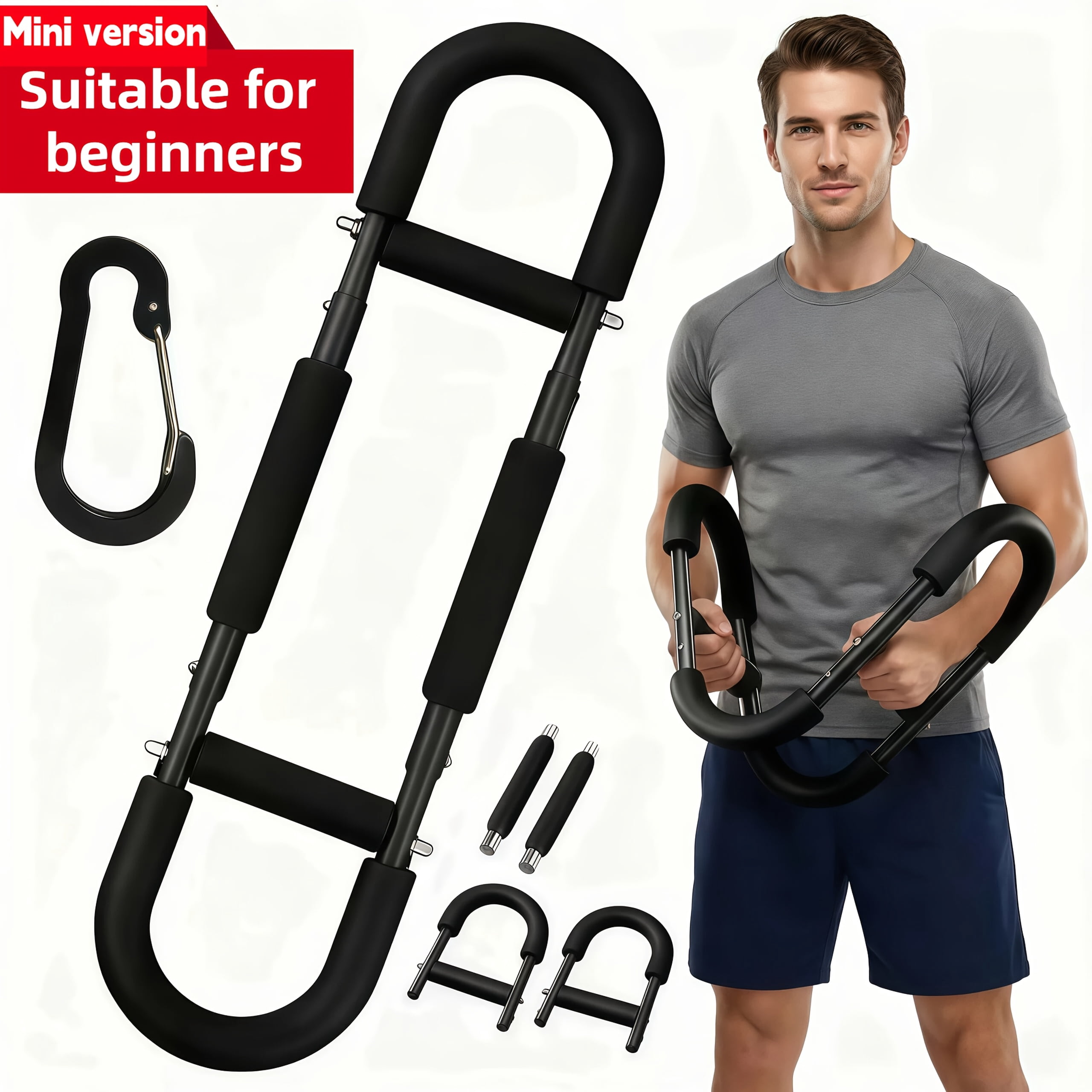 Adjustable Spring Resistance Arm Trainer for Forearm, Tricep & Chest ...