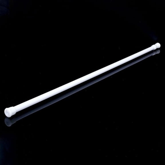 Adjustable Spring Tension Curtain Rod No-Drill Extension Rod-white-