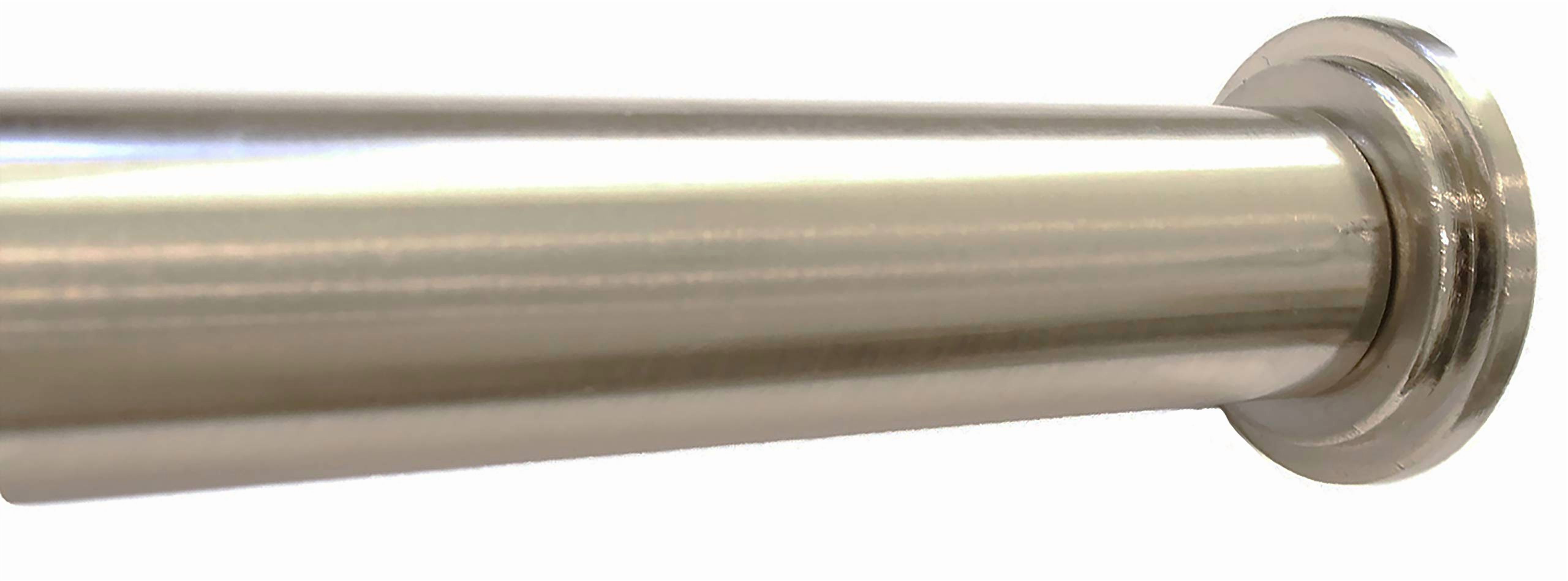 Urbanest 1" No-Drill Adjustable Tension Rod, 42"–72", Brushed Stainless Steel – Heavy Duty Metal Rod for Shower, Closet & Windows