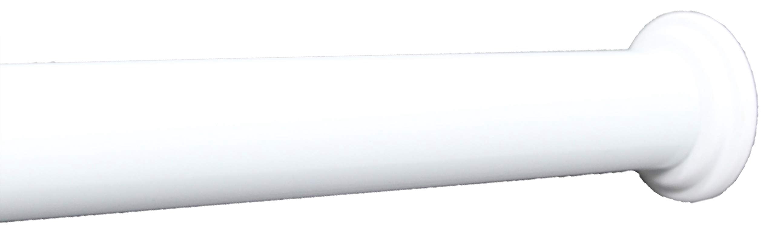 Urbanest 1" No-Drill Adjustable Tension Rod, 42"–72", Glossy White– Heavy Duty Metal Rod for Shower, Closet & Windows