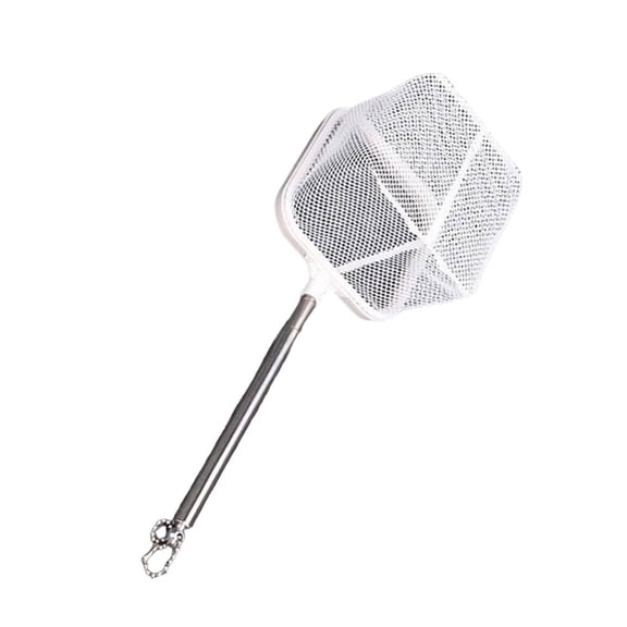 Adjustable Square Fishing Net for Fish Shrimp Telescoping Rod with Suction Cup Extendable Fishing Net