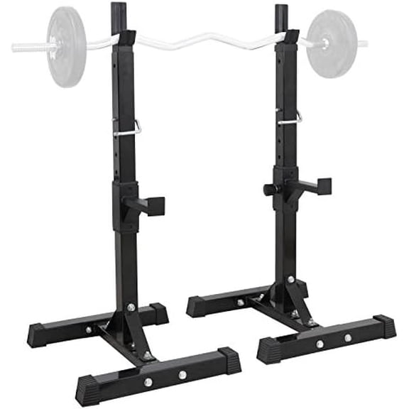 Adjustable Squat Barbell Rack Stand, Bench Press Rack for Home Gym Strength Training, Max Load 550LB$$Sport & Recreation Other