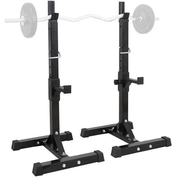 Adjustable Squat Barbell Rack Stand, Bench Press Rack for Home Gym Strength Training, Max Load 550LB