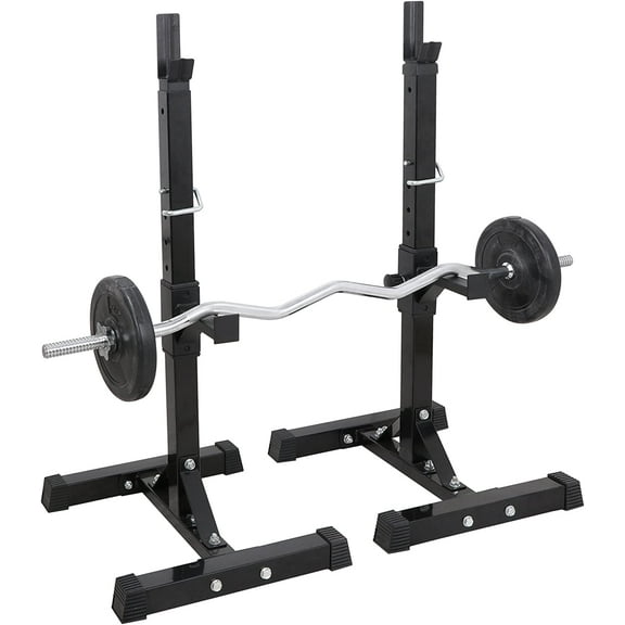 Adjustable Squat Rack Pair 41"-66" Sturdy Steel Barbell Bench Press Stand GYM/Home Gym Portable Dumbbell Racks Stand Max 550lbs