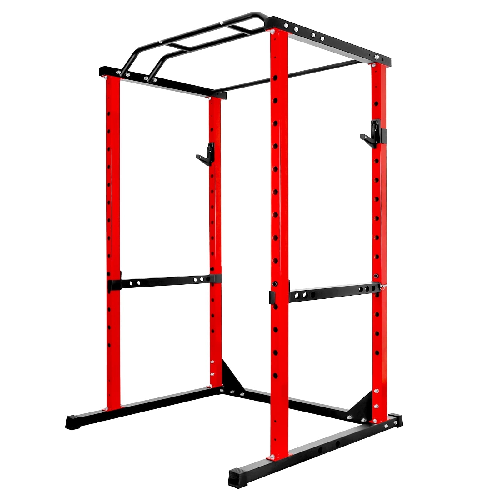 Adjustable Squat Stand Rack, 1200LB Squat Rack Power Cage  for Home & Garage Gym, with Weight Storage Rack and More Training Attachments, with Optional PullDown / Cable Crossover/Smith Machine System