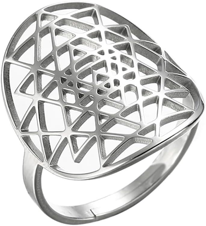 Adjustable Sri Yantra Chakra Ring Sri Yantra Amulet Talisman Pendant ...