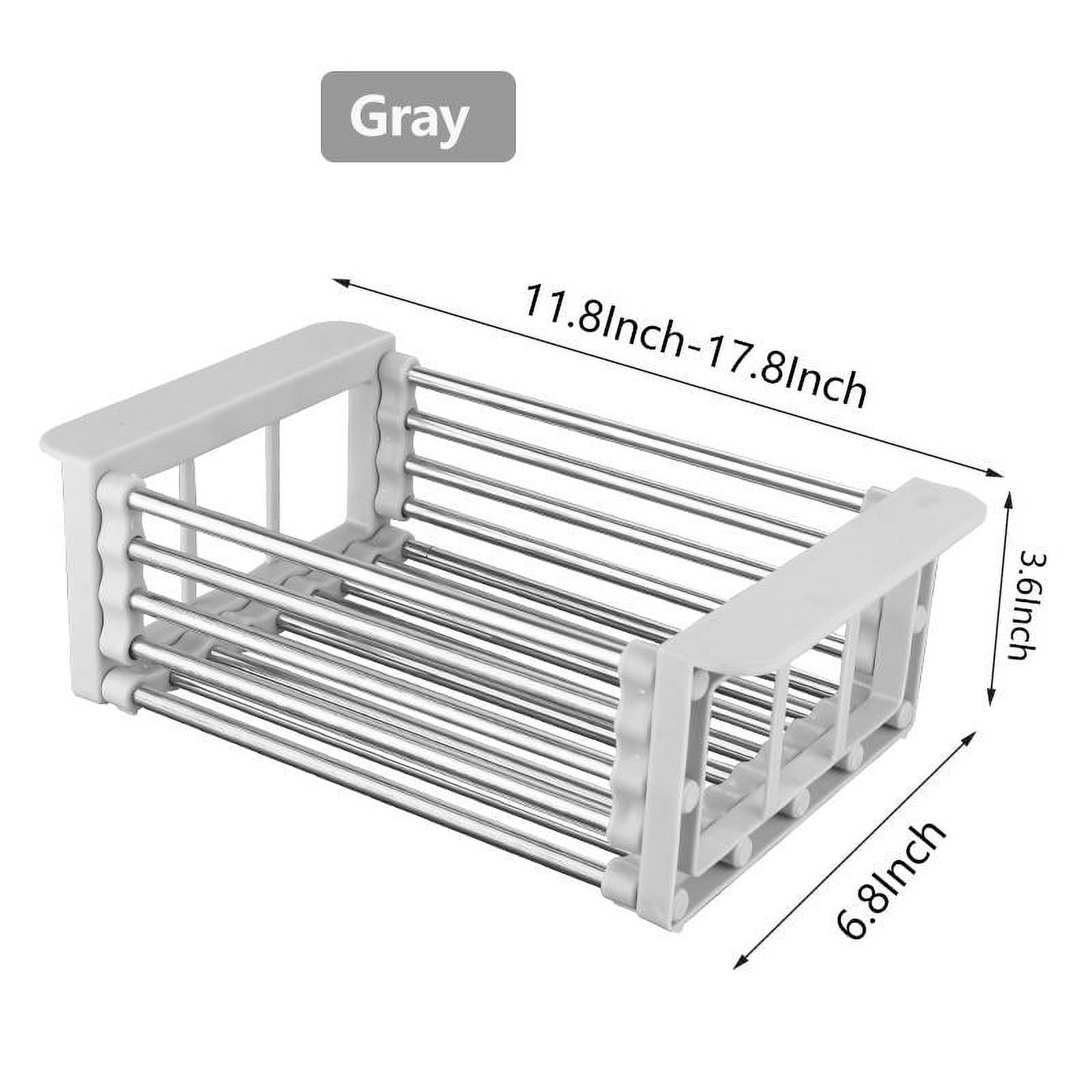 Adjustable Stainless Steel Hanging Dish Rack - Multi-Function Sink ...