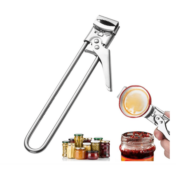 Adjustable Stainless Steel Can Opener, 2026 New Multifunctional Stainless Steel Can Opener, Jar Lid Opener for Weak Hands, Jar Lid Gripper Bottle Opener Kitchen Accessories