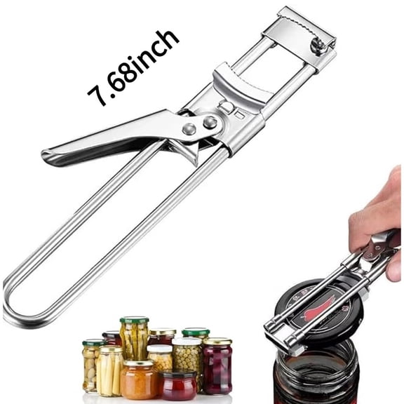 Adjustable Stainless Steel Jar Opener Jar & Bottle Opener for Weak Hands Jars Lid Gripper Multifunctional Can Openers Easy Grip Can Openers for Kitchen Accessories